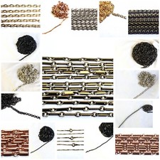 Chain for Jewelry Brass Copper Silver Gold Gunmetal Black 2-9mm 1-5ft