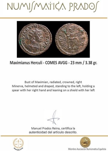 Maximianus Herculi - VIENE AVGG - 23 mm / 3,38 gr. - Imagen 3 de 3