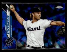 2020 Topps Chrome Sapphire Edition #600 Drew Steckenrider Card Miami Marlins