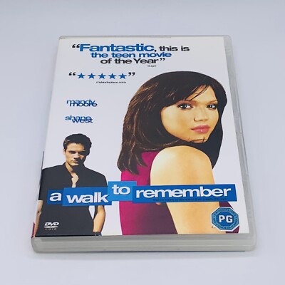 A Walk to Remember DVD, 2002 Region 2 Mandy Moore Shame West WB - Used