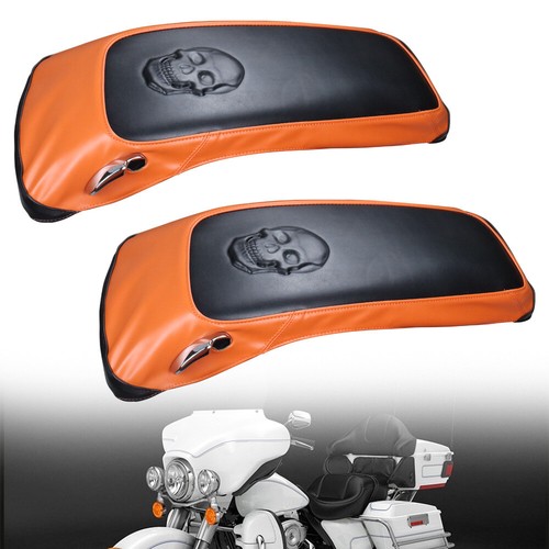 Saddlebag Lid Covers Kit Motor Orange Fit For Harley Touring Electra Glide 2014+ - Picture 9 of 15