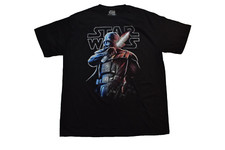 Camisa Negra Star Wars Para Hombres Darth Vader Light Saber Battle Stance Nueva S-2XL