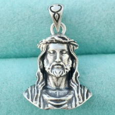 925 Sterling Silver Jesus Christ Pendant Charm Religious Christian Christianity