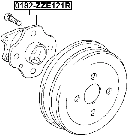 BUJE RUEDA TRASERA - Para Toyota Corolla 2000-2008 OEM: 42410-12211 Foto 2 de 3