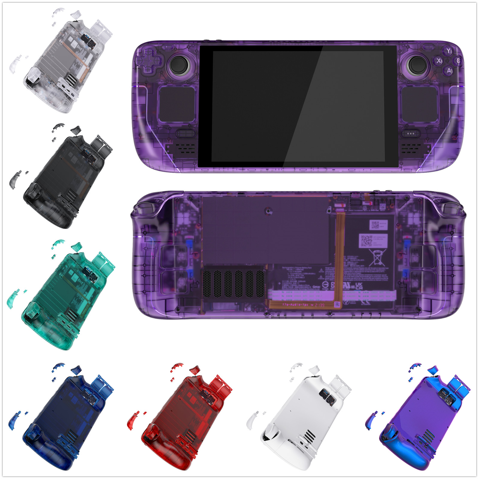 Replacement Front & Back Plate Buttons Shell Cover for Steam Deck Multi-color SD