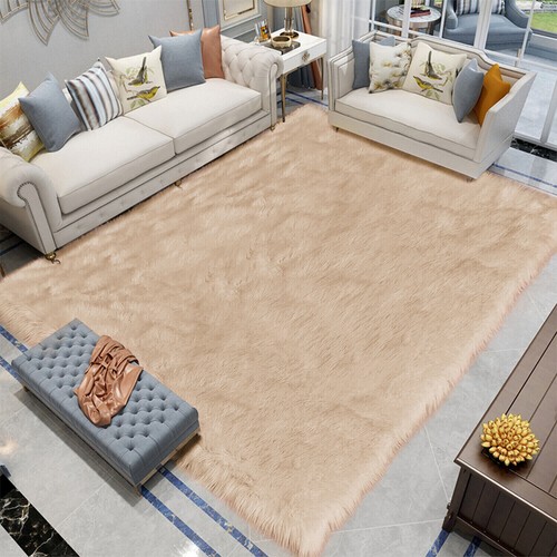 Latepis Faux Fur Sheepskin Area Rugs Soft Shaggy Carpet for Living Room Bedroom - Picture 169 of 219
