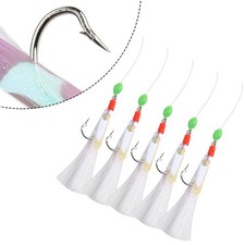 Fishing Hooks Bait Lumi Beads Mackerel Outdoor White Foil 5Pcs Flash For Sabiki