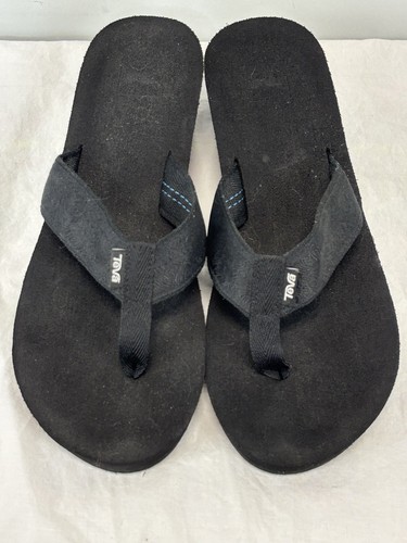 Teva Women's Mush Mandalyn Wedge Flip Flop Sandal in black Sz 11 Comfort Shoes - Picture 3 of 6