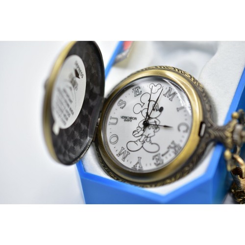 Limited Edition Mickey Mouse Timepieces Quart Pocket Watch Tin Verichron Disney - Picture 10 of 12