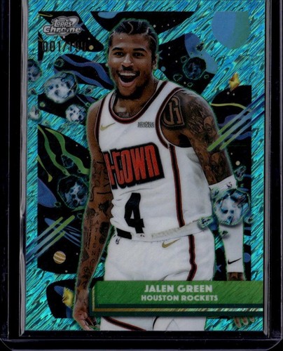2025-26 Topps Chrome Cosmic #33 Jalen Green Aqua Equinox Refractor #/199
