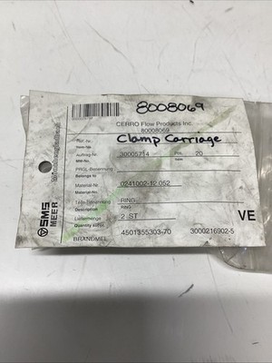 SMS Meer Clamp Carriage Ring 0241002-12.052 Cerro Flow OEM   Lot Of 2 Q-240
