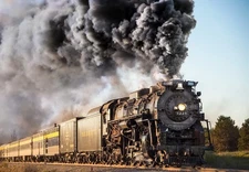 Steam Train Vintage Photo #1225 Locomotive Photo 8.5x11 Paper Luster