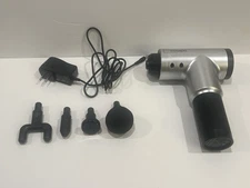VIVASPA MS1700-SIL  Handheld Percussion Massage Gun - 4 attachments Great Condi