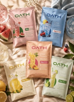 Oath Nutrition Clear Whey Protein   Variety Pack 5 Count