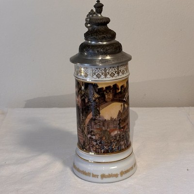 Binding Brauerei Frankfurt Sammler Bierkrug 1978 Rastal Zinndeckel 0,5L