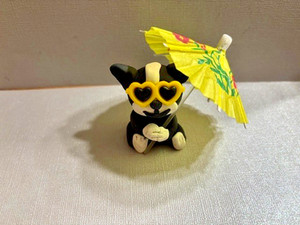 Handmade Boston Terrier/French Bulldog Wearing Sunglasses
