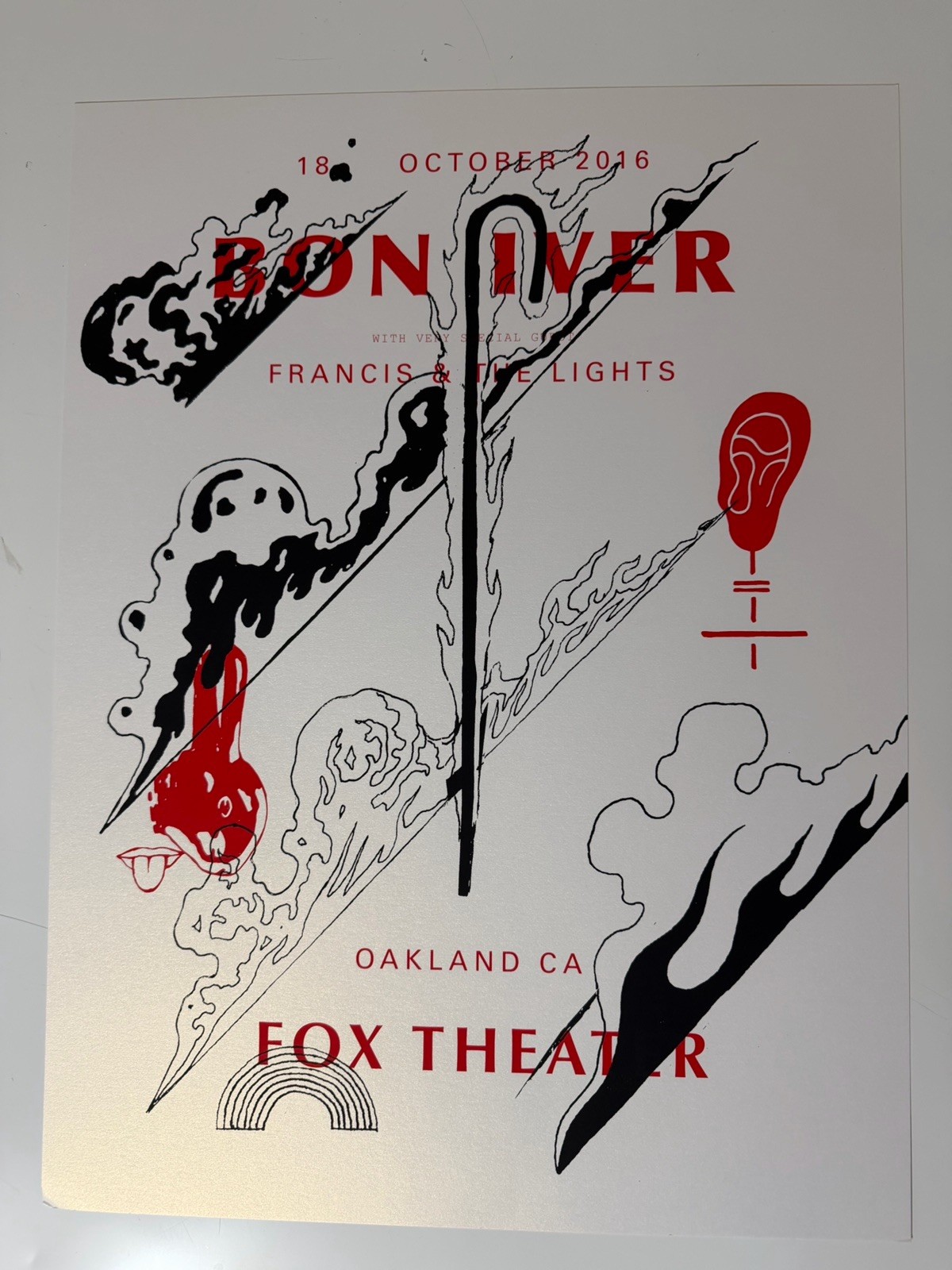 2016 Tour Concert Poster 18x24 Screen Print Oakland Ca Fox Theater