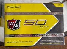 Wilson Staff 50 / FIFTY ELITE Golf Balls - 12 Balls Yellow 1 Dozen.
