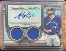 2023 Museum Collection Dual Relic /399 Alek Manoah auto Blue Jays Angels auto