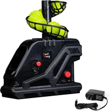 Furlihong 3809BH Tennis Ball Machine, Max 30 MPH, Adjustable One Size, Black 