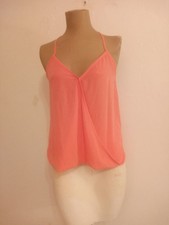 Vintage Lily White Vibrant Pink Camisole Top Size S
