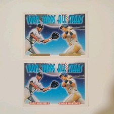 1993 Topps Baseball X2 Cards Gold+Base 1992 All Stars #403 Sheffield & Martinez
