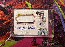 Mike White 2018 Panini Flawless Rookie Patch Auto MEM RC Cowboys /25