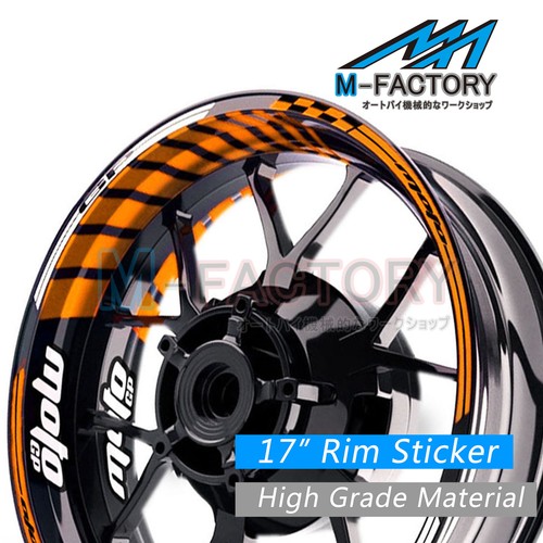 Racing 17 Inch Blue Rim Stickers AA02 For Yamaha FJ09 MT-09 Tracer 18-20 19 - Picture 11 of 16