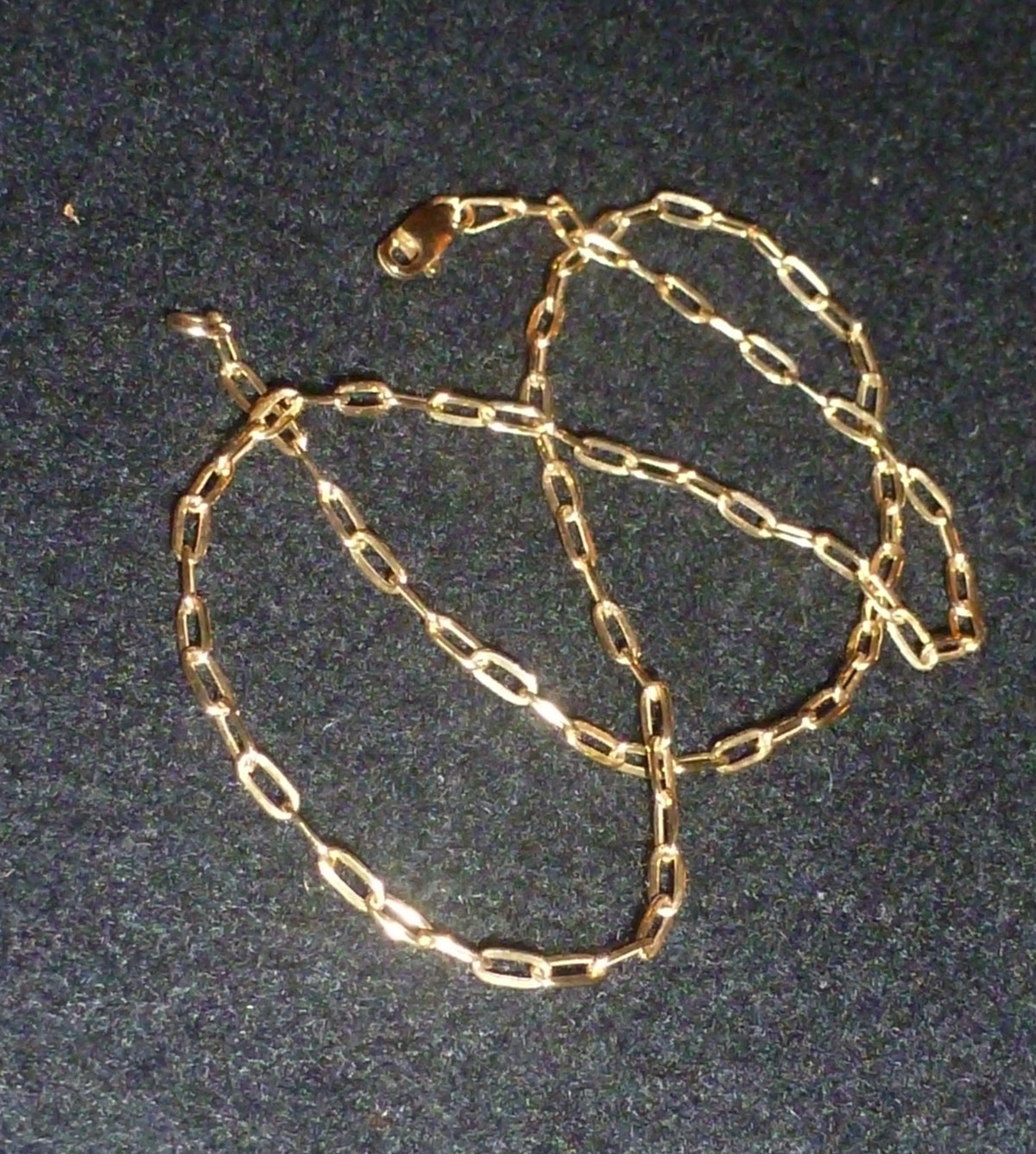 10K SOLID YELLOW GOLD RECTANGULAR LINK CABLE LINK… - image 1