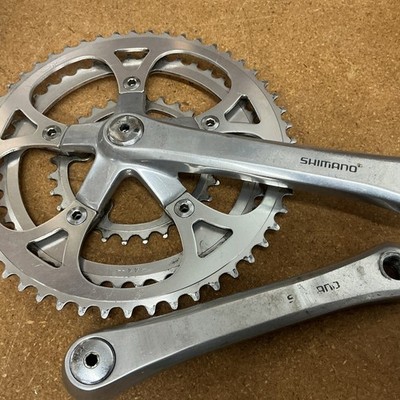 Vintage Shimano FC-B124 170mm 52/44/28 Silver Aluminum Triple
