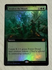 MTG BRO 344 Awaken the Woods NM EN FOIL Extended Art