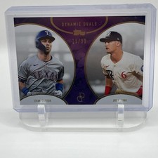2025 Topps Dynamic Duals Baseball #33 Evan Carter & Josh Jung /99