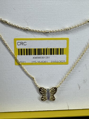 Kendra Scott Butterfly Multi-strand Necklace- Lilac/ Abalone - Picture 3 of 6