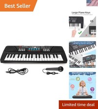 37-Key Children  s Electronic Keyboard With Microphone - Musical Toy for Ages 3-6