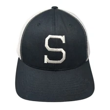 Initial Letter S Snapback Trucker Hat Black OS Adjustable The Classics Yupoong
