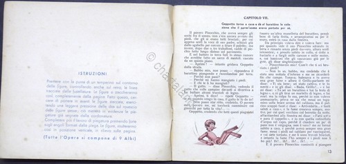 Pinocchio illustrato con disegni in rilievo di Orsi - Albo 2 - ed. 1950 ca.  - Foto 2 di 4