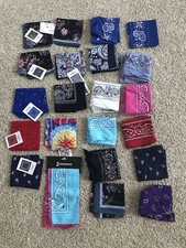 Lot Of 23 Bandanas 11 New 12 Used 1 Red 1980s