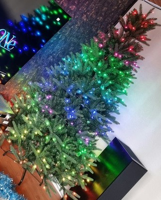 Künstlicher Weihnachtsbaum mit 400 Twinkly-LEDs Wie Echt Top Zustand TOP