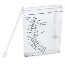 Salinity Tester Transparent Acrylic Aquarium Sea Hydrometer Salinity Meter Sa...