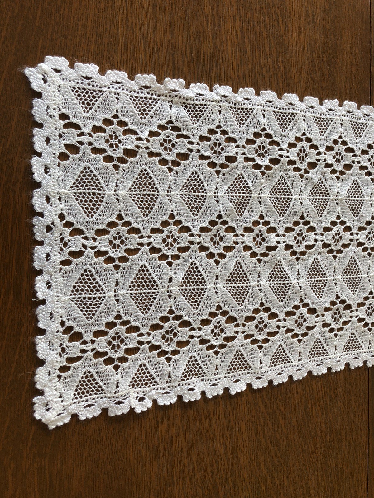 2 Matching Crochet/Lace White Table Runners or Dresser Scarves