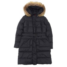 MONCLER MONCLER MESSINA fur hood down coat for women, black, 0 coat 0 black