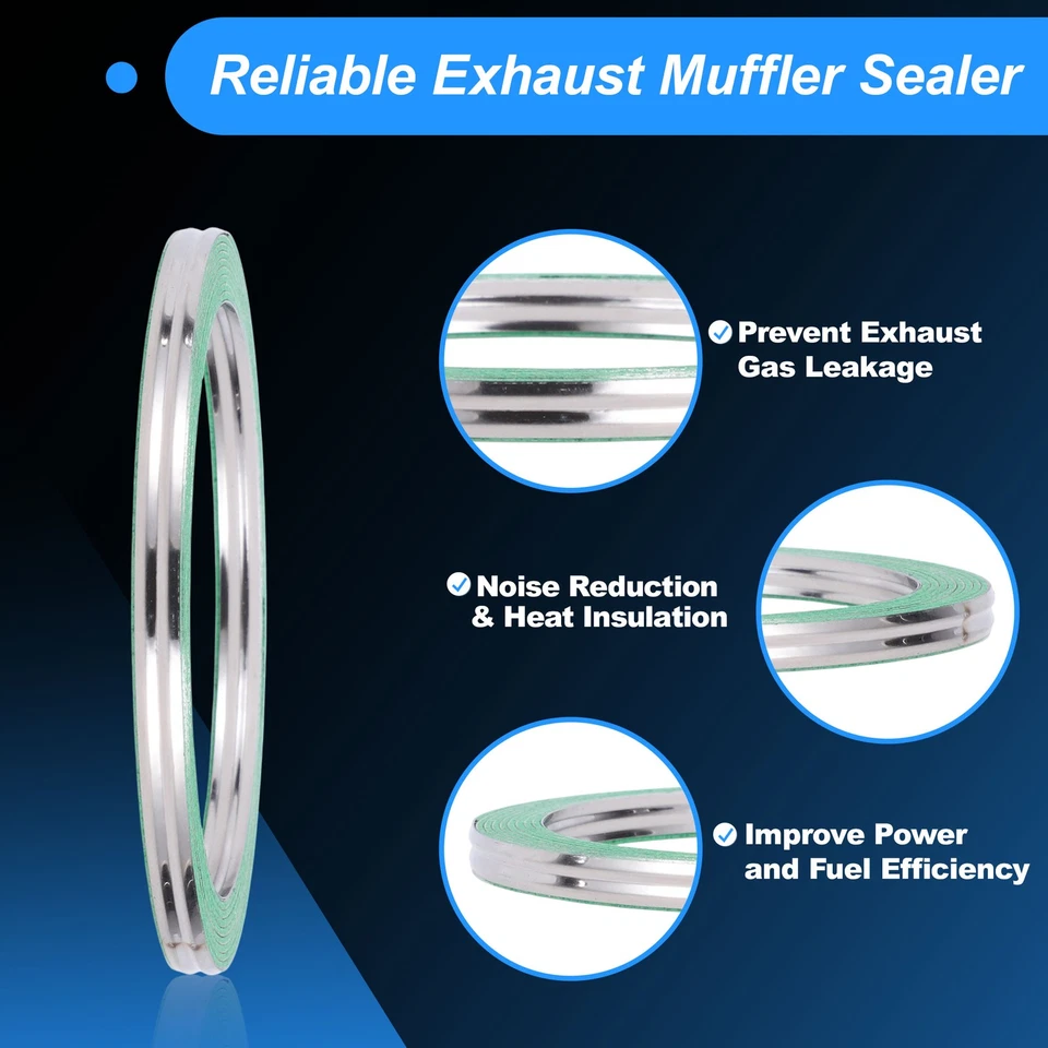 2 Pcs Exhaust Pipe Gasket for Lexus LS400 1990-1997 No.9091706072 Foto 4 de 4