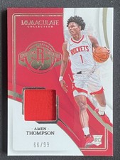 Amen Thompson 2023-24 Panini Immaculate Materials Jersey RC /99 #MAT-AME