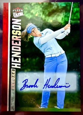 2026 Fleer Ultra Golf Brooke Henderson Red Rainbow Autographed Card  (14/25)