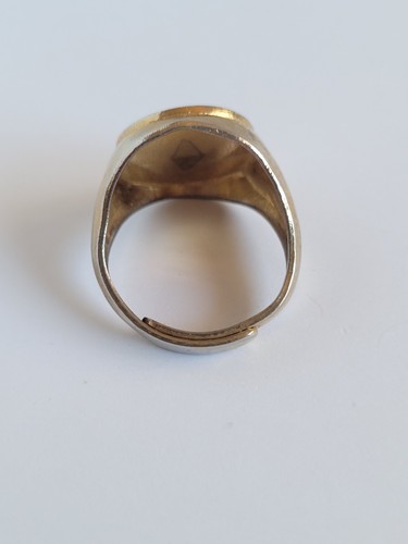 Vintage 1950s Adjustable Mickey Mouse Club Enamel & Gold Tone Ring RARE - Picture 8 of 9