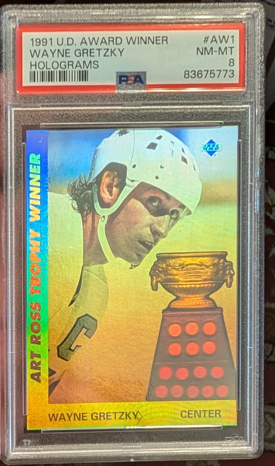 1991-92 UD-Award Winners💥Holograms💥Wayne Gretzky #AW1💥PSA  NM-MT 8 Bright  view 9
