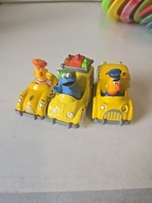 Lot of 3 Playskool 1983 Sesame Street diecast vehicles As Is See Photoz Ch