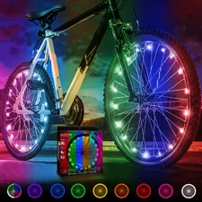Activ Life 2-Tire Pack LED Bike Wheel Lights with Batteries Included, Get 100% B