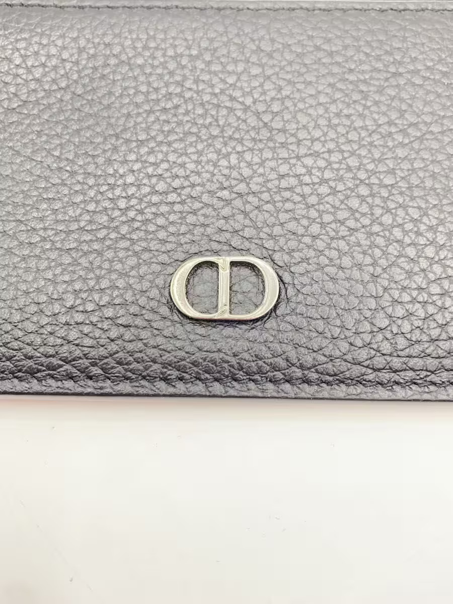 Christian Dior Card Case Black Plain Men's 10-BO-0211 thumbnail 3