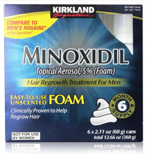 Kirkland Signature Minoxidil 5% Foam Men Hair Regrowth 6 Month Supply